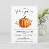 小さなかぼちゃがやってくる 秋のベイビーシャワー 招待状 (スタンド正面)