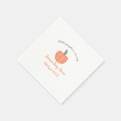 小さなかぼちゃがオレンジ色の灰色の赤ちゃんシャワーAに行く スタンダードカクテルナプキン (角)