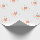 小さなかぼちゃがオレンジ色の灰色の赤ちゃんシャワーAに行く ラッピングペーパー (角)