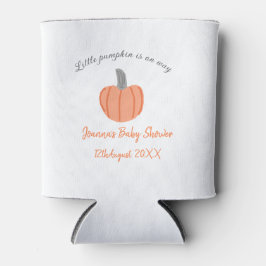 小さなかぼちゃがオレンジ色の灰色の赤ちゃんシャワーAに行く 缶クーラー