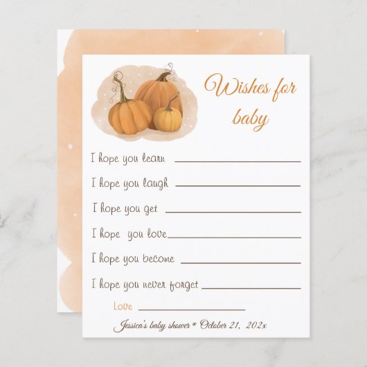 小さなかぼちゃがベビーアドバイス (正面/裏面)