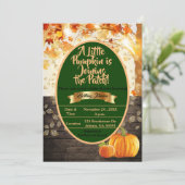 小さなかぼちゃが仲間入り！ベイビーシャワー 招待状 (スタンド正面)