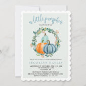 小さなかぼちゃが彼の道のシャワー招待状 招待状 (正面)