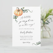 小さなかぼちゃが生まれてきます ベビーシャワーのお知らせ 招待状 (スタンド正面)