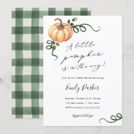 小さなかぼちゃが生まれてきます ベビーシャワーのお知らせ 招待状
