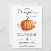 小さなかぼちゃが生まれてくる 秋のベイビーシャワー 招待状 (正面)