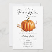 小さなかぼちゃが生まれてくる 秋のベイビーシャワー 招待状 (正面)