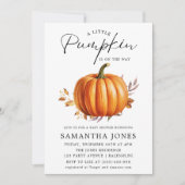 小さなかぼちゃが生まれてくる 秋のベイビーシャワー 招待状 (正面)
