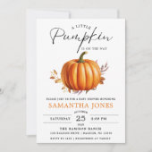 小さなかぼちゃが生まれてくる 秋のベイビーシャワー 招待状 (正面)