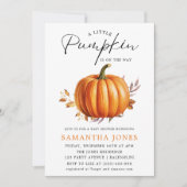 小さなかぼちゃが生まれてくる 秋のベイビーシャワー 招待状 (正面)
