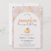 小さなかぼちゃが生まれてくる 秋のベイビーシャワー 招待状 (正面)