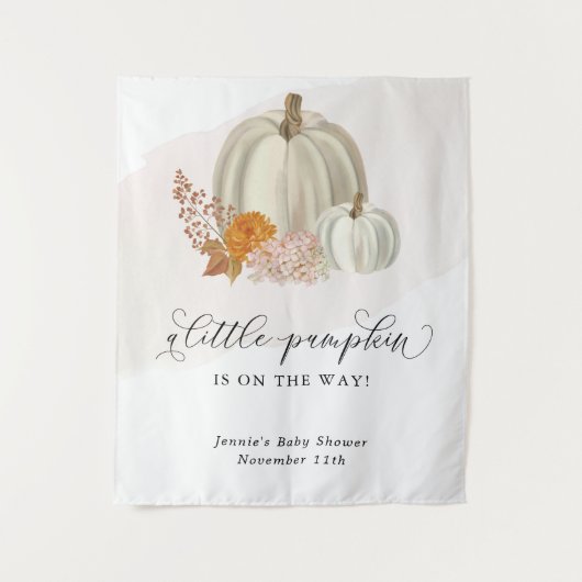 小さなかぼちゃが生まれるよ ベビーシャワー オーダーメイド タペストリー (正面)