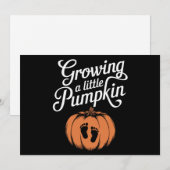 小さなかぼちゃが秋に妊娠する シーズンカード (正面/裏面)