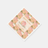 小さなかぼちゃが秋の赤ちゃんシャワーの途中にある スタンダードカクテルナプキン (角)