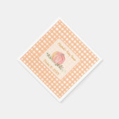 小さなかぼちゃが秋の赤ちゃんシャワーの途中にある スタンダードカクテルナプキン (角)