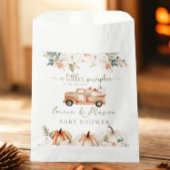 小さなかぼちゃが秋の赤ちゃんシャワーの途中にある フェイバーバッグ