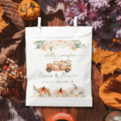 小さなかぼちゃが秋の赤ちゃんシャワーの途中にある フェイバーバッグ