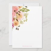 小さなかぼちゃが赤ちゃんシャワーの途中にある 招待状 (裏面)