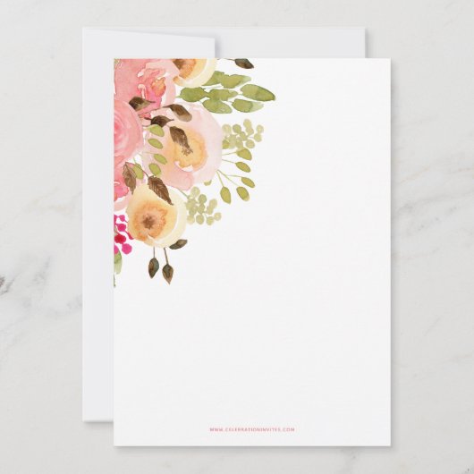 小さなかぼちゃが赤ちゃんシャワーの途中にある 招待状 (裏面)