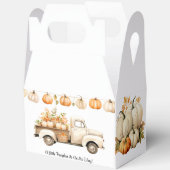 小さなかぼちゃが赤ちゃんシャワーを浴びている フェイバーボックス (見開き)