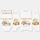 小さなかぼちゃが赤ちゃんシャワーを浴びている フェイバーボックス (見開き)