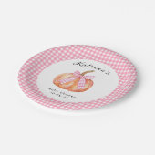 小さなかぼちゃが赤ちゃんシャワーを浴びている ペーパープレート (アングル)