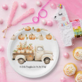 小さなかぼちゃが赤ちゃんシャワーを浴びている ペーパープレート (パーティー)