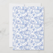 小さなかぼちゃが赤ちゃんシャワーを浴びている 招待状 (裏面)