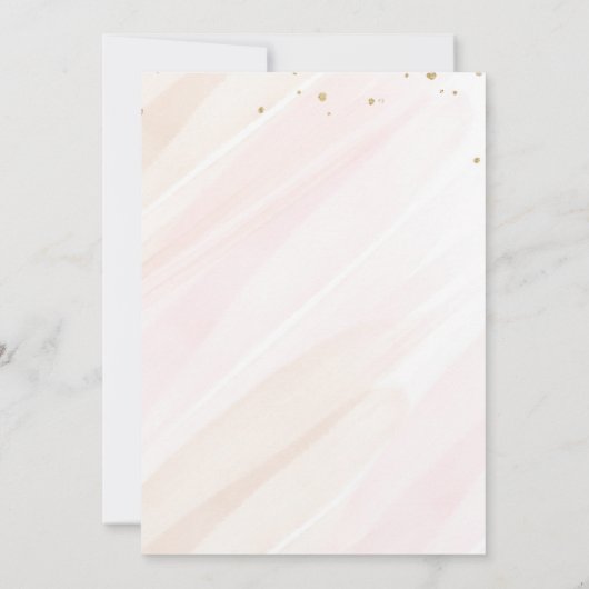 小さなかぼちゃが赤ちゃんシャワーを浴びている 招待状 (裏面)