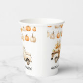 小さなかぼちゃが赤ちゃんシャワーを浴びている 紙コップ (右)