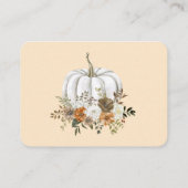 小さなかぼちゃが赤ちゃんシャワーを浴びる エンクロージャーカード (裏面)