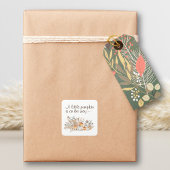 小さなかぼちゃが赤ちゃんシャワーを浴びる スクエアシール