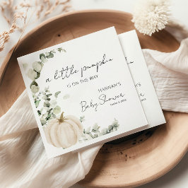 小さなかぼちゃが赤ちゃんシャワーを浴びる スタンダードカクテルナプキン