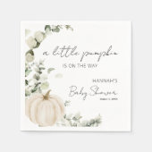 小さなかぼちゃが赤ちゃんシャワーを浴びる スタンダードカクテルナプキン (正面)