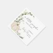 小さなかぼちゃが赤ちゃんシャワーを浴びる スタンダードカクテルナプキン (角)