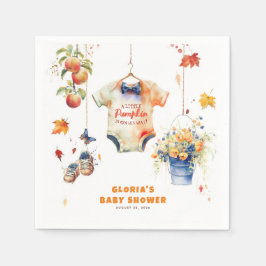 小さなかぼちゃが赤ちゃんシャワーを浴びる スタンダードカクテルナプキン