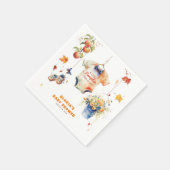 小さなかぼちゃが赤ちゃんシャワーを浴びる スタンダードカクテルナプキン (角)