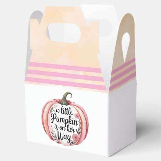 小さなかぼちゃが赤ちゃんシャワーを浴びる フェイバーボックス (オープン)