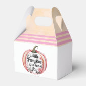 小さなかぼちゃが赤ちゃんシャワーを浴びる フェイバーボックス (正面サイド)