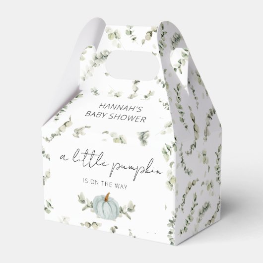 小さなかぼちゃが赤ちゃんシャワーを浴びる フェイバーボックス (裏面サイド)