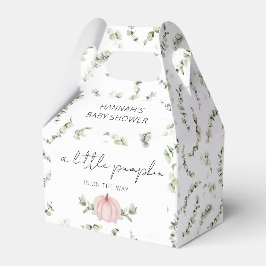 小さなかぼちゃが赤ちゃんシャワーを浴びる フェイバーボックス (裏面サイド)