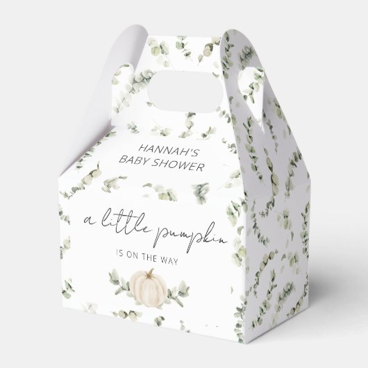 小さなかぼちゃが赤ちゃんシャワーを浴びる フェイバーボックス (裏面サイド)