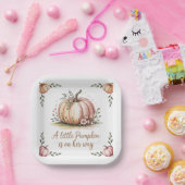 小さなかぼちゃが赤ちゃんシャワーを浴びる ペーパープレート (パーティー)