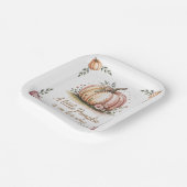 小さなかぼちゃが赤ちゃんシャワーを浴びる ペーパープレート (傾斜あり)