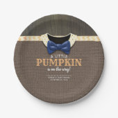 小さなかぼちゃが赤ちゃんシャワーを浴びる ペーパープレート (正面)
