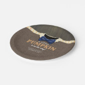 小さなかぼちゃが赤ちゃんシャワーを浴びる ペーパープレート (アングル)