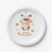 小さなかぼちゃが赤ちゃんシャワーを浴びる ペーパープレート (正面)