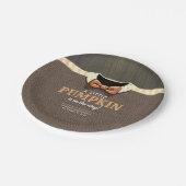 小さなかぼちゃが赤ちゃんシャワーを浴びる ペーパープレート (アングル)