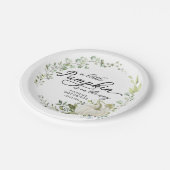 小さなかぼちゃが赤ちゃんシャワーを浴びる ペーパープレート (アングル)