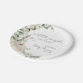 小さなかぼちゃが赤ちゃんシャワーを浴びる ペーパープレート (アングル)